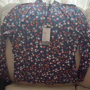 Callaway Blue Floral Long Sleeve Top